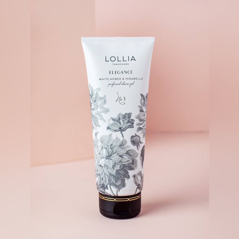 Lollia Elegance Shower Gel White Amber &‎ Mirabelle No.3 8oz New